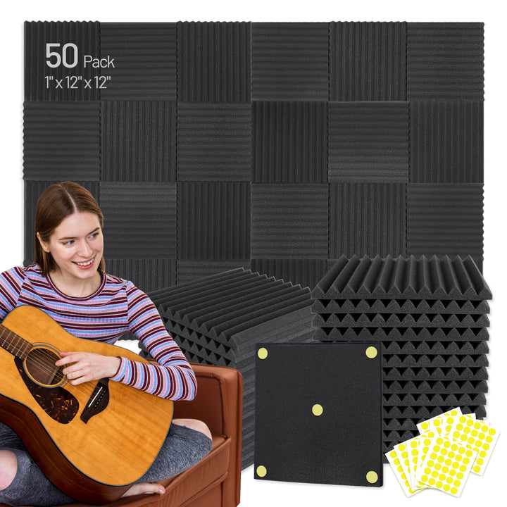Focus0302C 50-Piece Pack 1-Inch Acoustic Foam