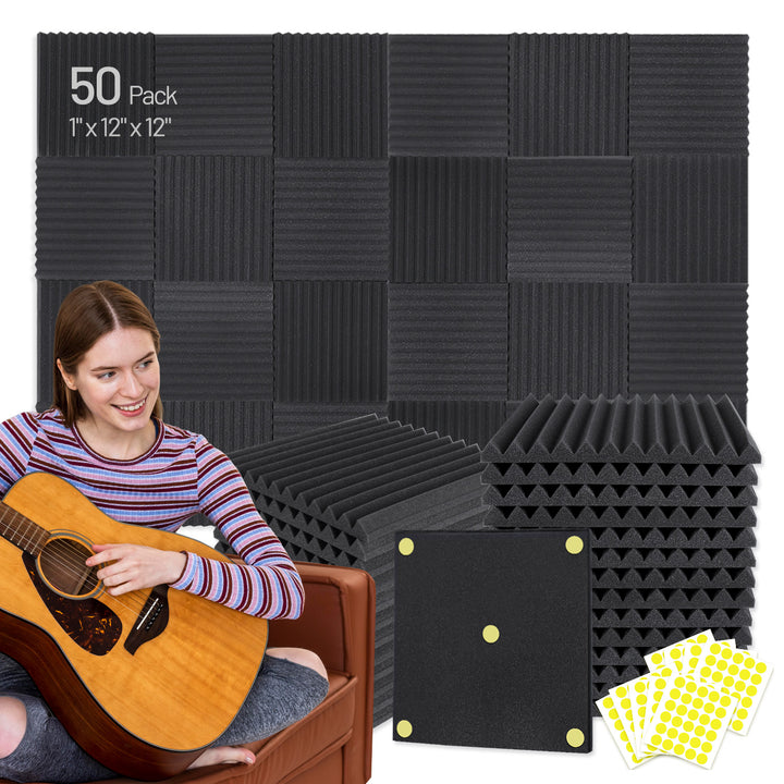 Focus0302C Paquete de 50 espumas absorbentes de sonido de 1 pulgada