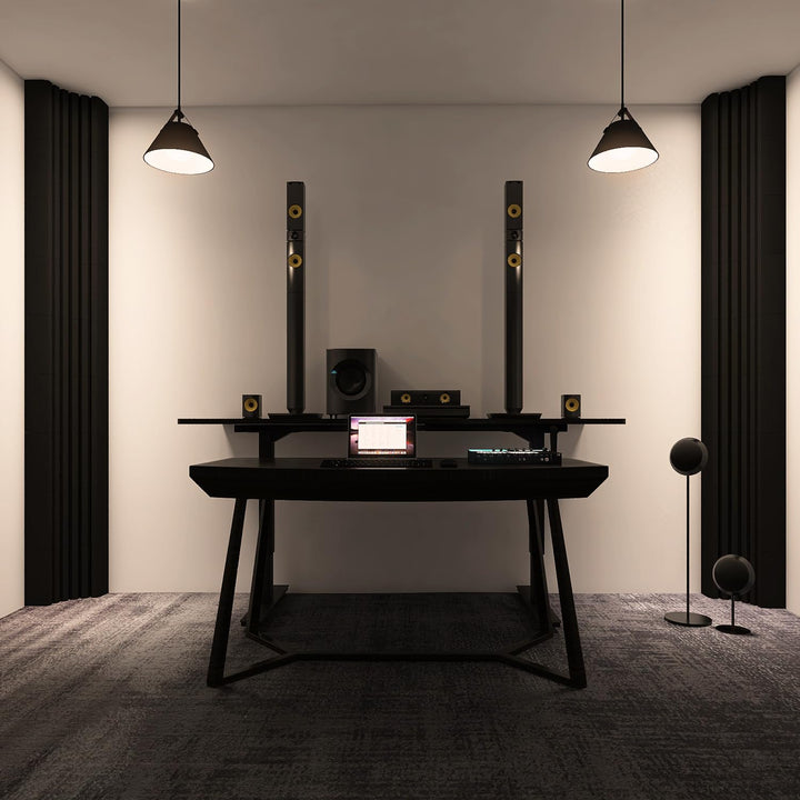 4 Pack Bass Traps Corner Acoustic Foam Corner 16.5" X 6.3" X 12" Acoustic Foam Panels Soundproof Padding Wall Panel Corner Block for Home Studio and Theater