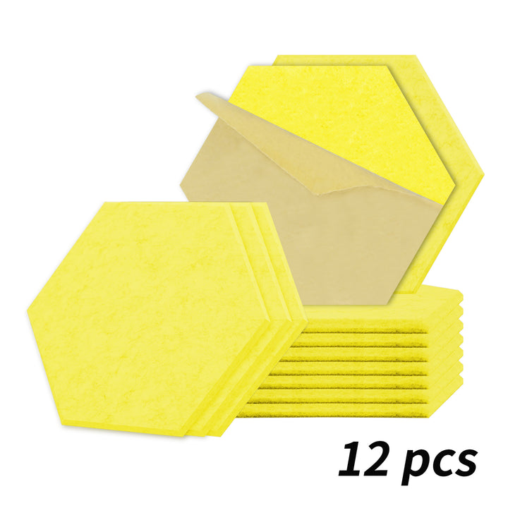 Focusound 3.5kg 6-Pack Peel & Stick Hexagon Soundproof Tiles