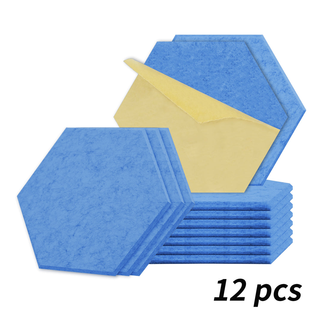 Focusound 3.5kg 6-Pack Peel & Stick Hexagon Soundproof Tiles