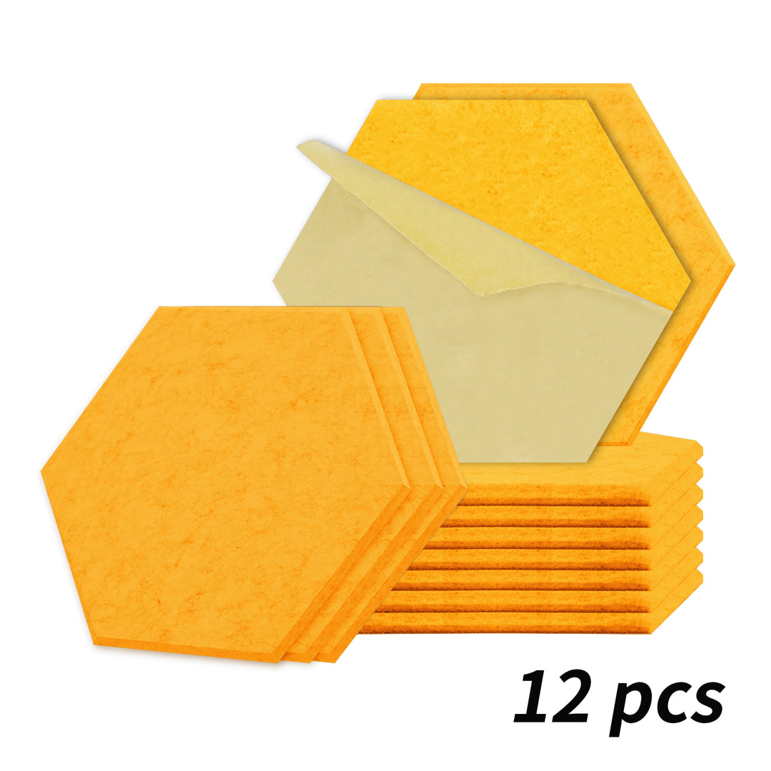 Focusound 3.5kg 6-Pack Peel & Stick Hexagon Soundproof Tiles
