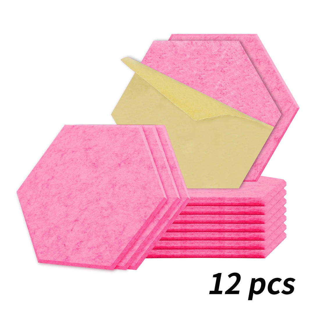 Focusound 3.5kg 6-Pack Peel & Stick Hexagon Soundproof Tiles
